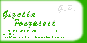 gizella poszpisil business card